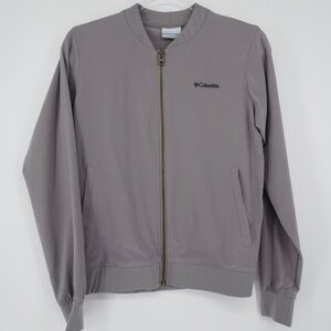Columbia Gray Anytime Casual Full-Zip lightweight Bomber Jacket Small Gorpcore